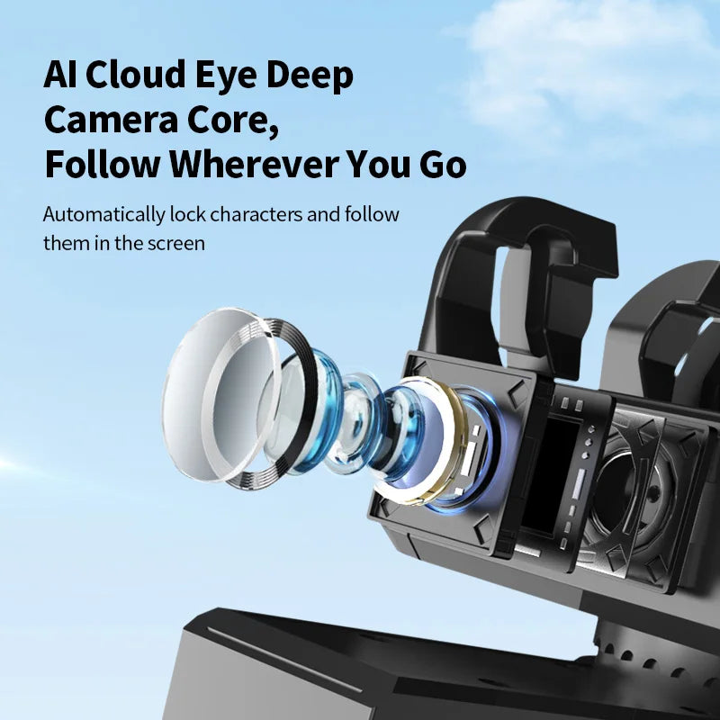 Smart 360° AI Tracking Gimbal – Complete Vlog Kit