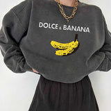 Dolce & Banana Oversized Graphic Sweatshirt – Casual Pullover