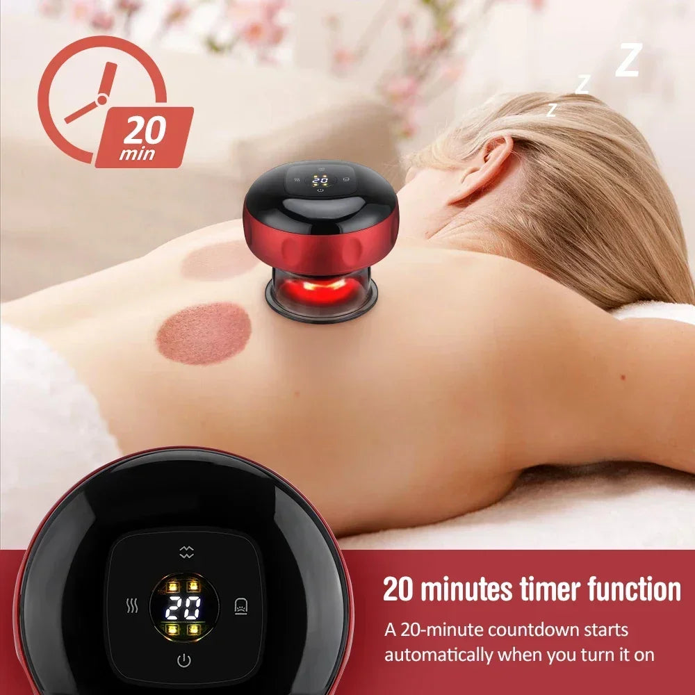 Smart Electric Cupping Therapy Massager – Heated Suction Cup for Deep Tissue Relief & Muscle Recovery